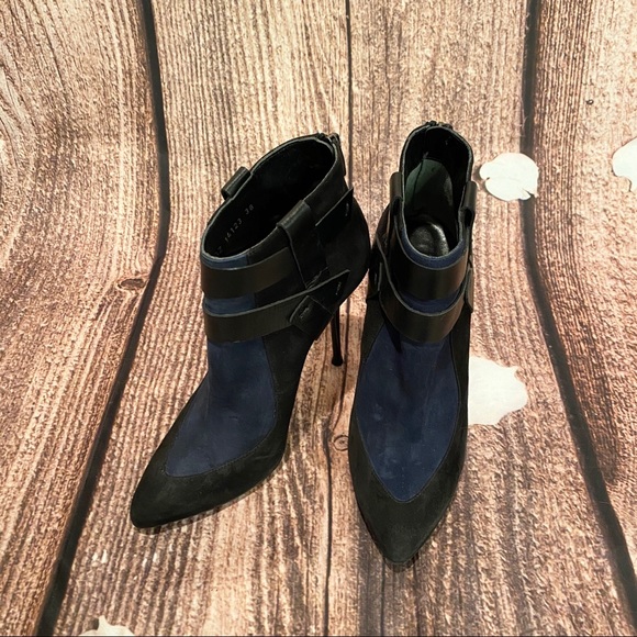 Tanca Shoes - Tanca Black Navy Suede Ankle Boots